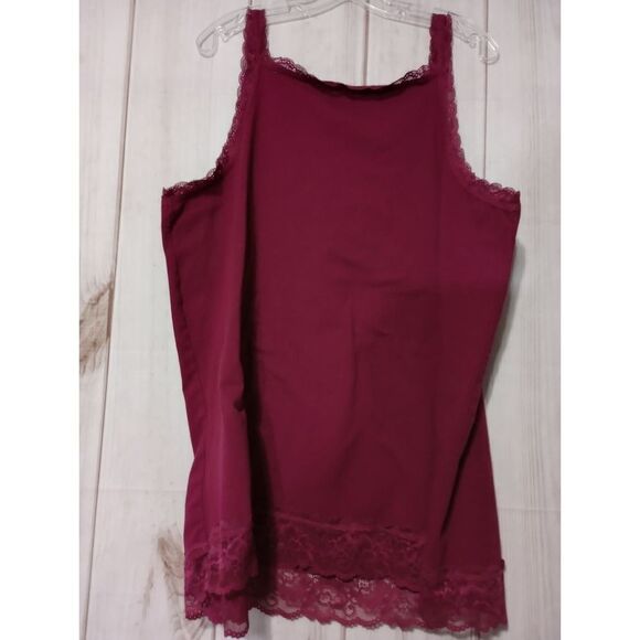 Woman Within Blouse Ladies 2x Maroon - Picture 2 of 7